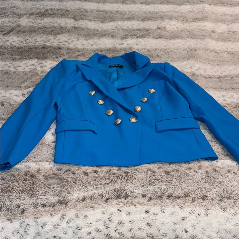 Generation Love Vibrant Blue Double-Breasted Blazer